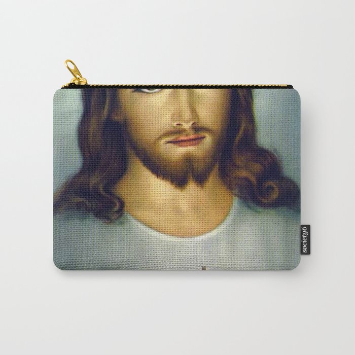 Sacred Heart Of Jesus Carry All Pouch Gallery Image 1