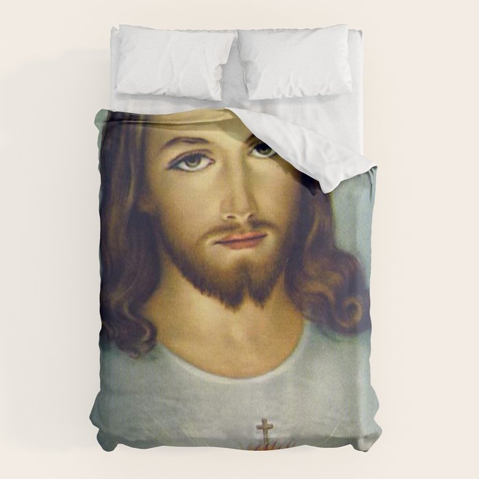 Sacred Heart Of Jesus Duvet Cover Gallery Image 6