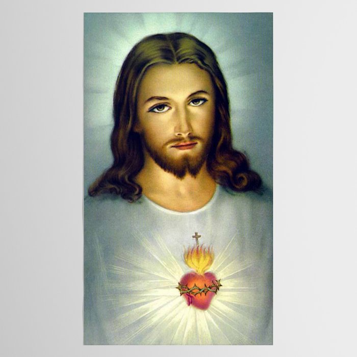 Sacred Heart Of Jesus Tablecloth Gallery Image 2