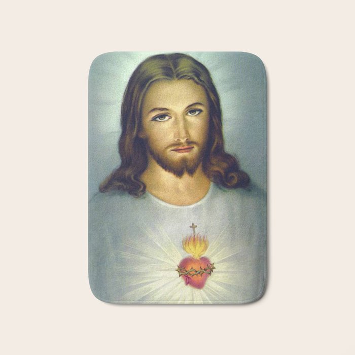 Sacred Heart Of Jesus Bath Mat Gallery Image 1