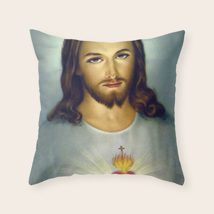 Sacred Heart Of Jesus Throw Pillow Gallery Image 6