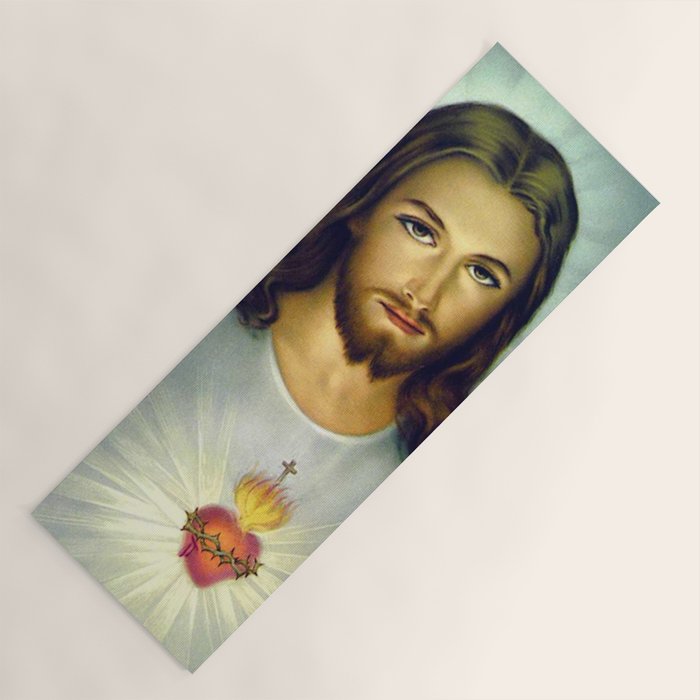 Sacred Heart Of Jesus Yoga Mat Gallery Image 1