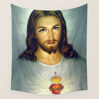 Sacred Heart Of Jesus Wall Tapestry Gallery Image 4