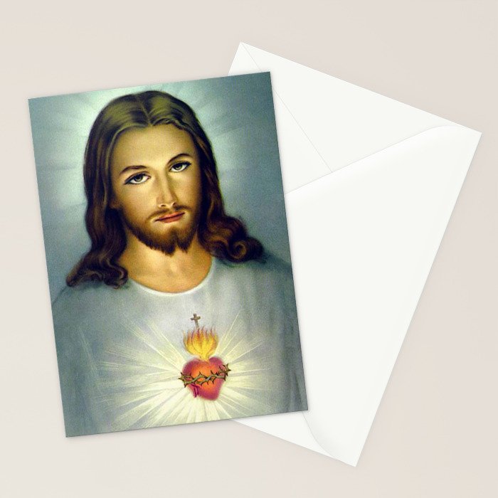 Sacred Heart Of Jesus Stationery Card Gallery Image 2