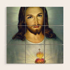 Sacred Heart Of Jesus Wood Wall Art Gallery Image 1