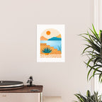 Colorful Desert Scene Illustration Poster Gallery Image 2