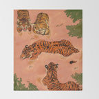 Tiger Beach Throw Blanket Gallery Image 2