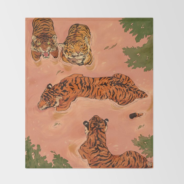 Tiger Beach Throw Blanket Gallery Image 2