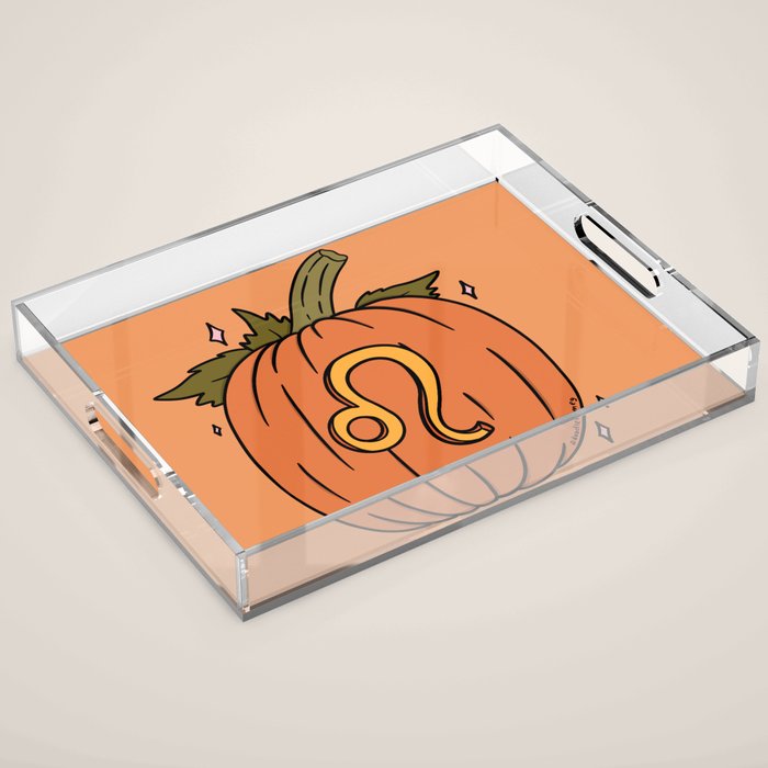 Leo Pumpkin Acrylic Tray Gallery Image 1