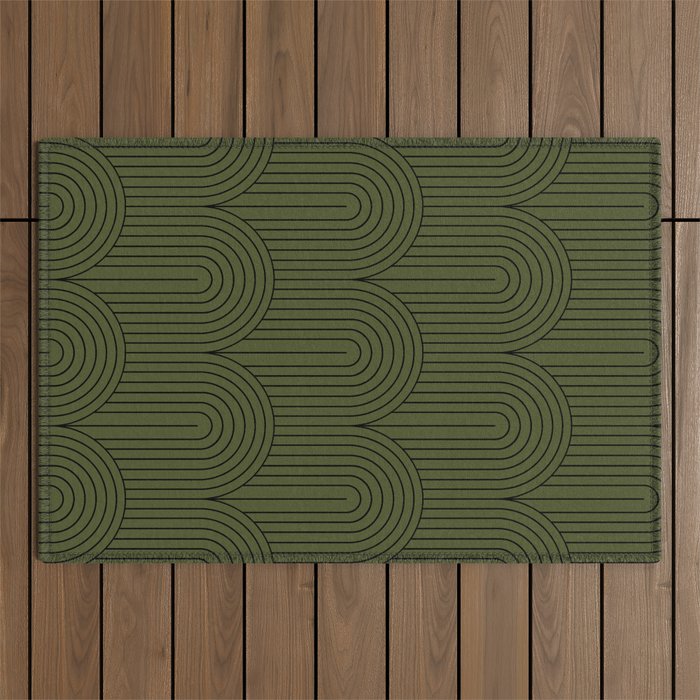 Art Deco Arch Pattern VIII Outdoor Rug Gallery Image 1