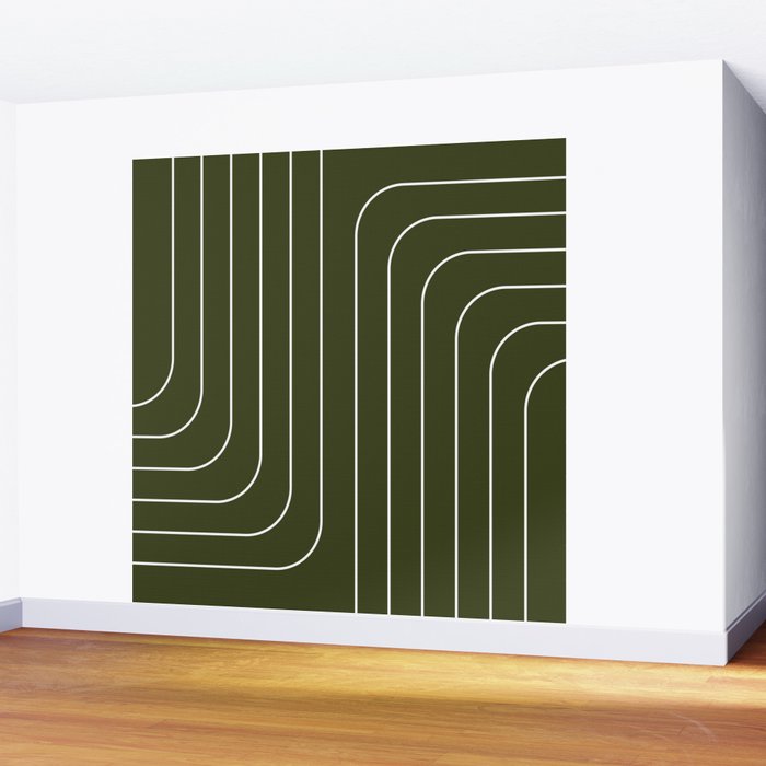Searching (Olive Green) Wall Mural Gallery Image 2