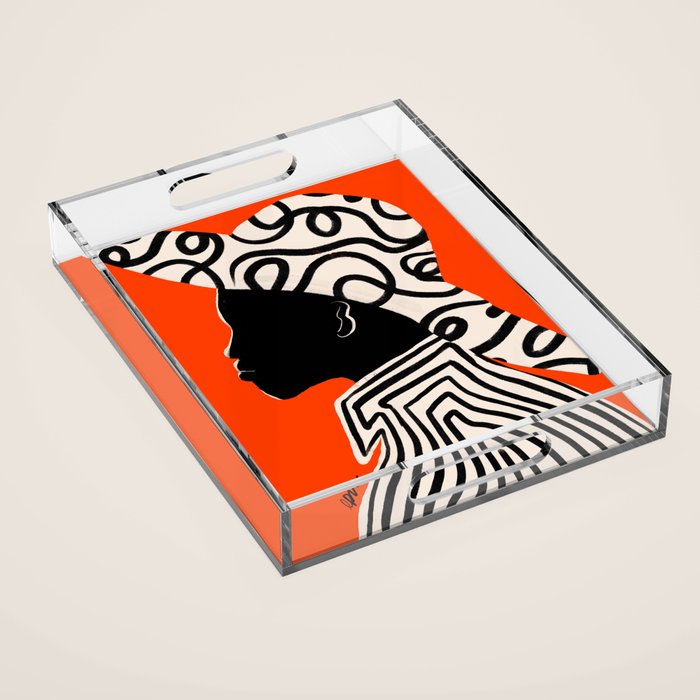 Silhouette of Style of Modern Essence Acrylic Tray Gallery Image 1