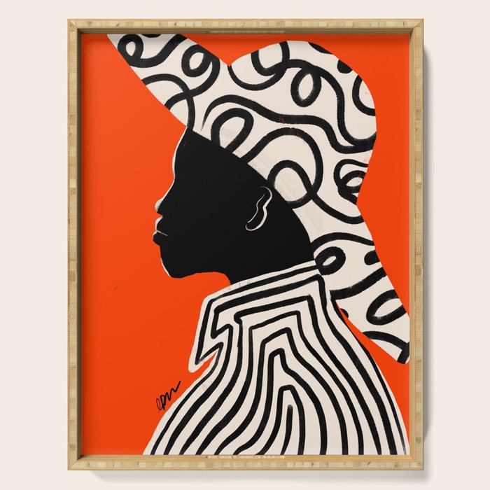 Silhouette of Style of Modern Essence Serving Tray Gallery Image 1