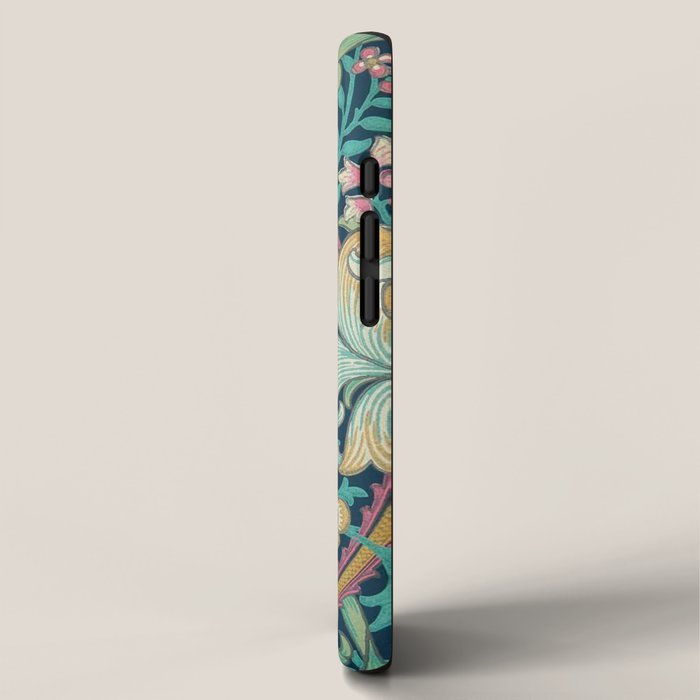 William Morris Golden Lily Bright Green Gold Pink iPhone Case Gallery Image 2