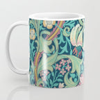 William Morris Golden Lily Bright Green Gold Pink Coffee Mug Gallery Image 3