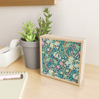 William Morris Golden Lily Bright Green Gold Pink Mini Art Print Gallery Image 2
