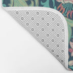 William Morris Golden Lily Bright Green Gold Pink Bath Mat Gallery Image 2