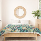 William Morris Golden Lily Bright Green Gold Pink Duvet Cover Gallery Image 3