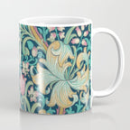 William Morris Golden Lily Bright Green Gold Pink Coffee Mug Gallery Image 1