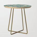 William Morris Golden Lily Bright Green Gold Pink Side Table Gallery Image 1