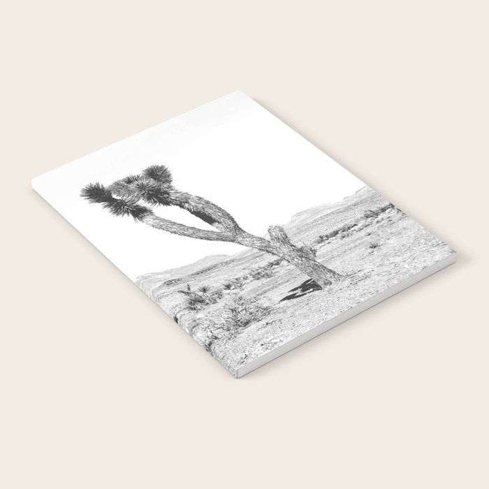 Vintage Desert Scape B&W // Cactus Nature Summer Sun Landscape Black and White Photography Notebook Gallery Image 1