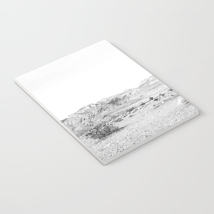 Vintage Desert Scape B&W // Cactus Nature Summer Sun Landscape Black and White Photography Notebook Gallery Image 3