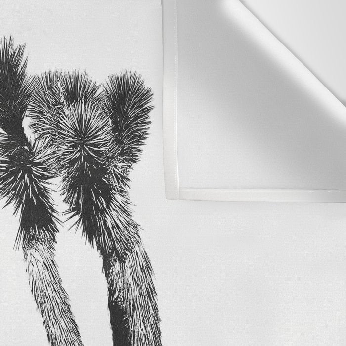 Vintage Desert Scape B&W // Cactus Nature Summer Sun Landscape Black and White Photography Wall Tapestry Gallery Image 3