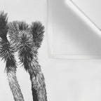Vintage Desert Scape B&W // Cactus Nature Summer Sun Landscape Black and White Photography Wall Tapestry Gallery Image 3