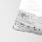 Vintage Desert Scape B&W // Cactus Nature Summer Sun Landscape Black and White Photography Pillow Sham Gallery Image 4