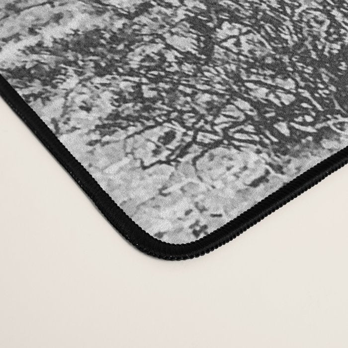 Vintage Desert Scape B&W // Cactus Nature Summer Sun Landscape Black and White Photography Desk Mat Gallery Image 4