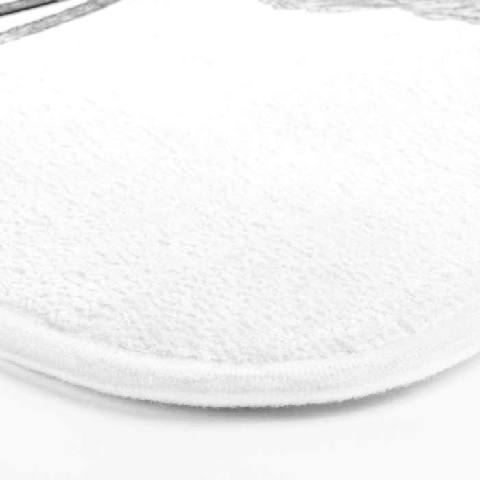 Vintage Desert Scape B&W // Cactus Nature Summer Sun Landscape Black and White Photography Bath Mat Gallery Image 3