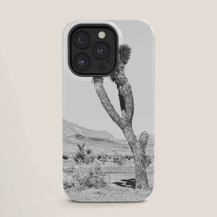 Vintage Desert Scape B&W // Cactus Nature Summer Sun Landscape Black and White Photography iPhone Case Gallery Image 27