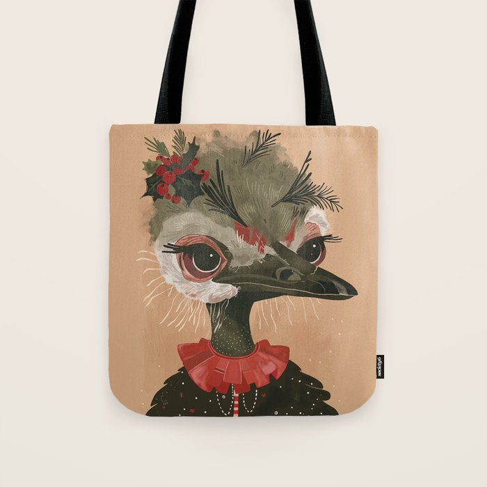 Festive Ostrich Tote Bag Gallery Image 1