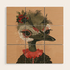 Festive Ostrich Wood Wall Art Gallery Image 1