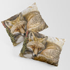 Fox Sleeping Vintage Illustration Pillow Sham Gallery Image 3