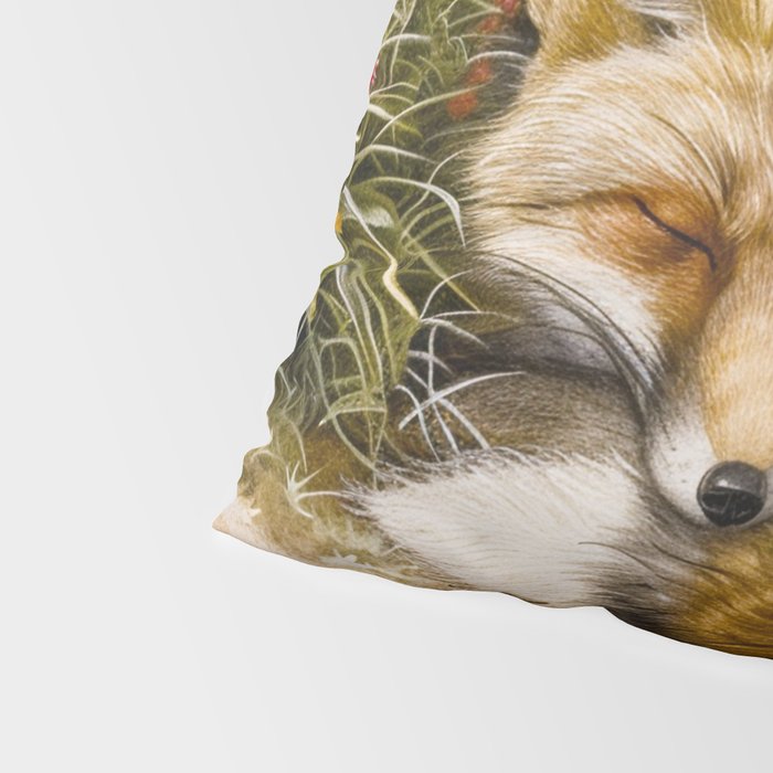 Fox Sleeping Vintage Illustration Pillow Sham Gallery Image 4