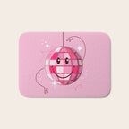 Smiley Pink Disco Ball Bath Mat Gallery Image 1