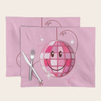 Smiley Pink Disco Ball Placemat Gallery Image 1