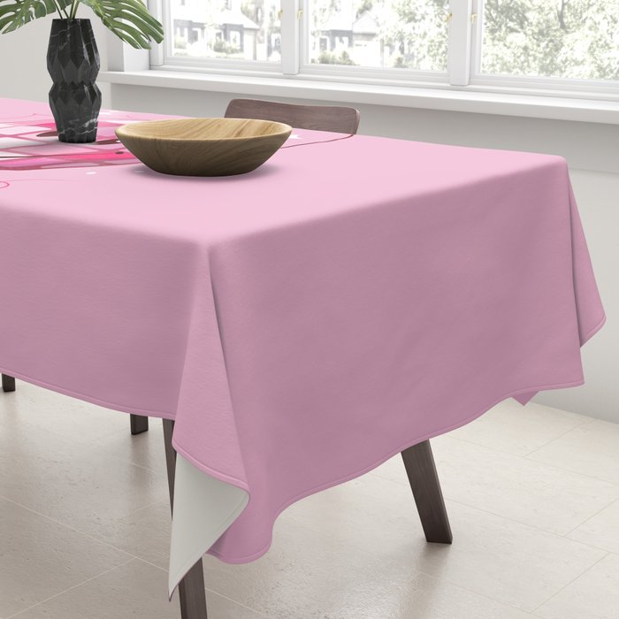 Smiley Pink Disco Ball Tablecloth Gallery Image 3