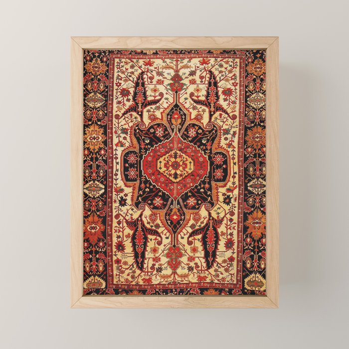 Late 19th Century Serapi Persian Rug Print Mini Art Print Gallery Image 1