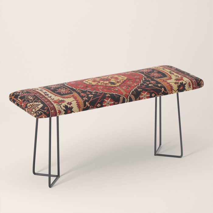 Late 19th Century Serapi Persian Rug Print Bench Gallery Image 1