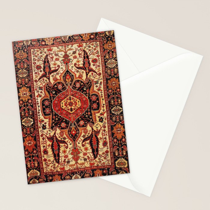 Late 19th Century Serapi Persian Rug Print Stationery Card Gallery Image 2