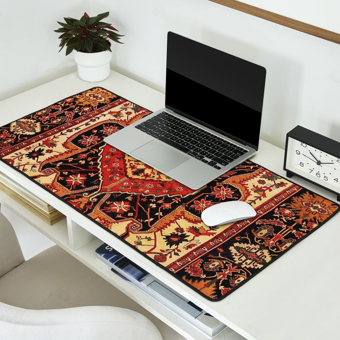 Late 19th Century Serapi Persian Rug Print Desk Mat Gallery Image 2