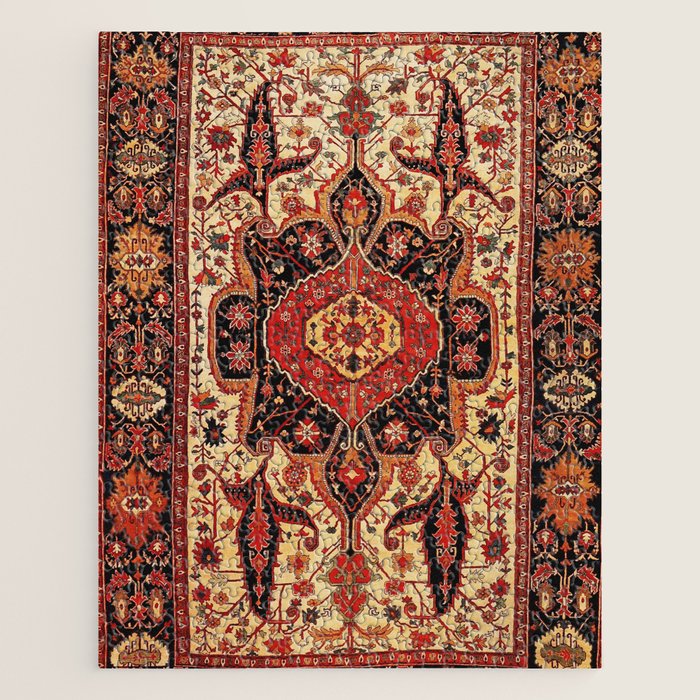 Late 19th Century Serapi Persian Rug Print Jigsaw Puzzle Gallery Image 1