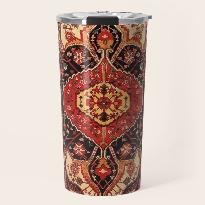 Late 19th Century Serapi Persian Rug Print Travel Mug Gallery Image 1