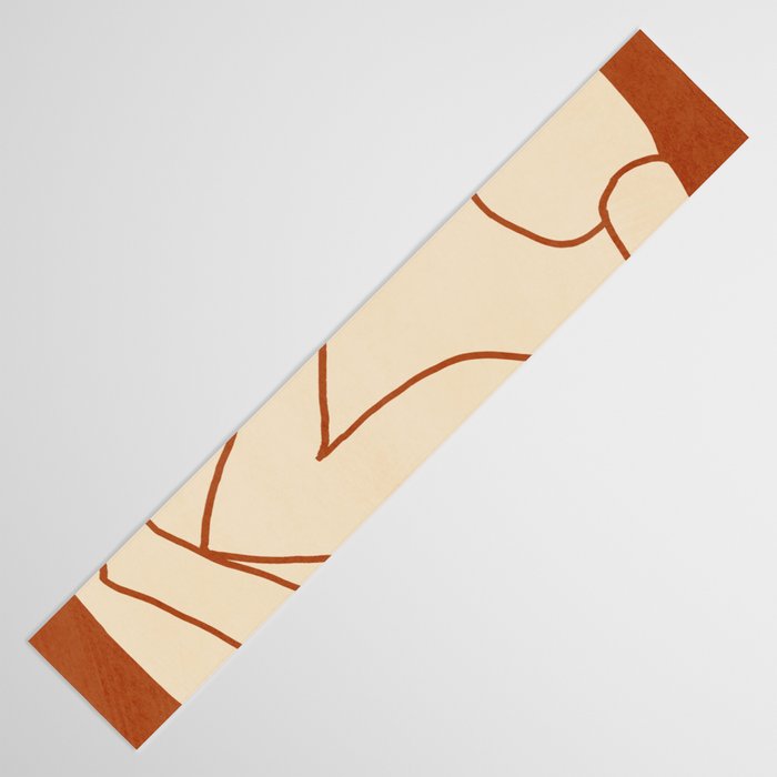 Abstract line art 2 Terracotta 2 Table Runner Gallery Image 3