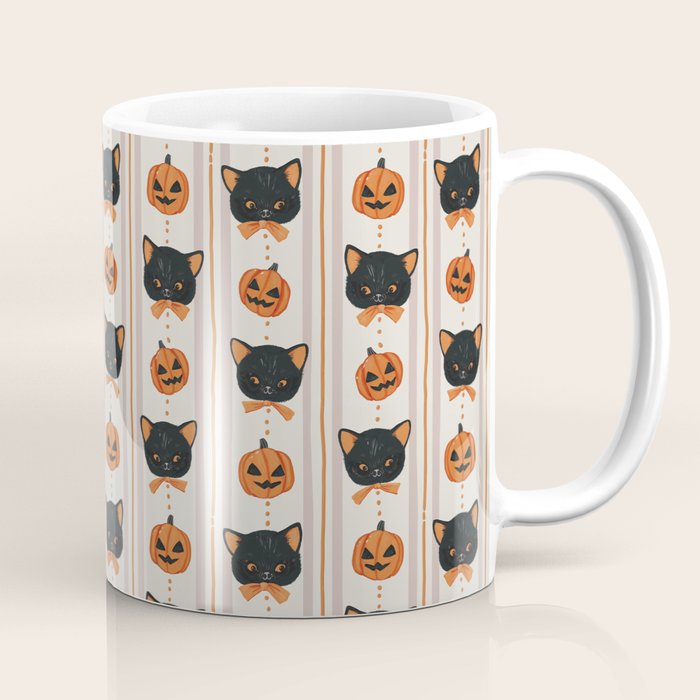 Vintage Halloween Kittens Coffee Mug Gallery Image 1