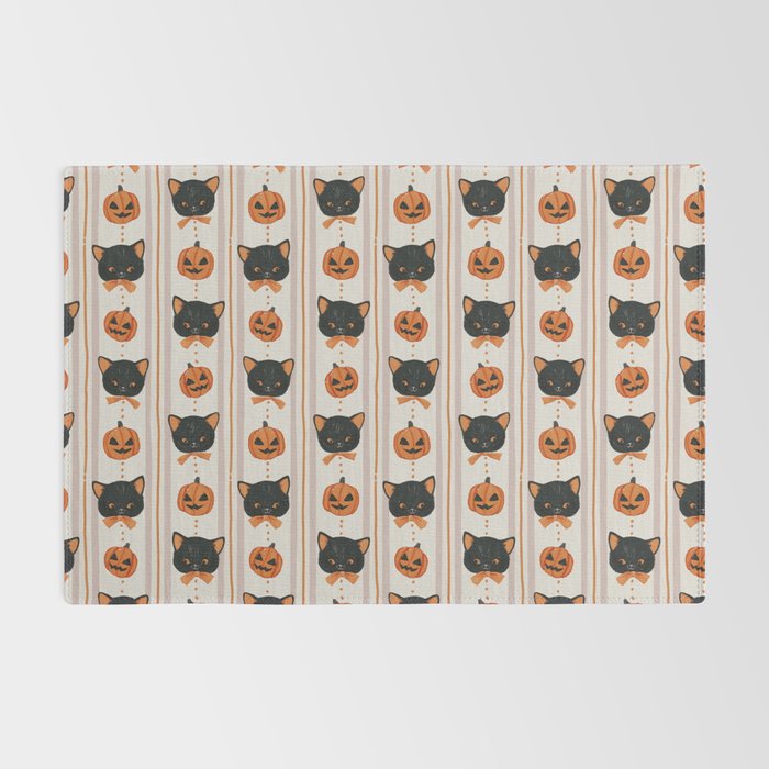 Vintage Halloween Kittens Rug Gallery Image 2