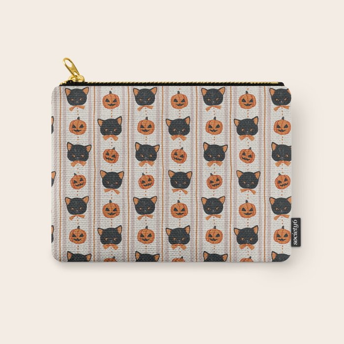 Vintage Halloween Kittens Carry All Pouch Gallery Image 1