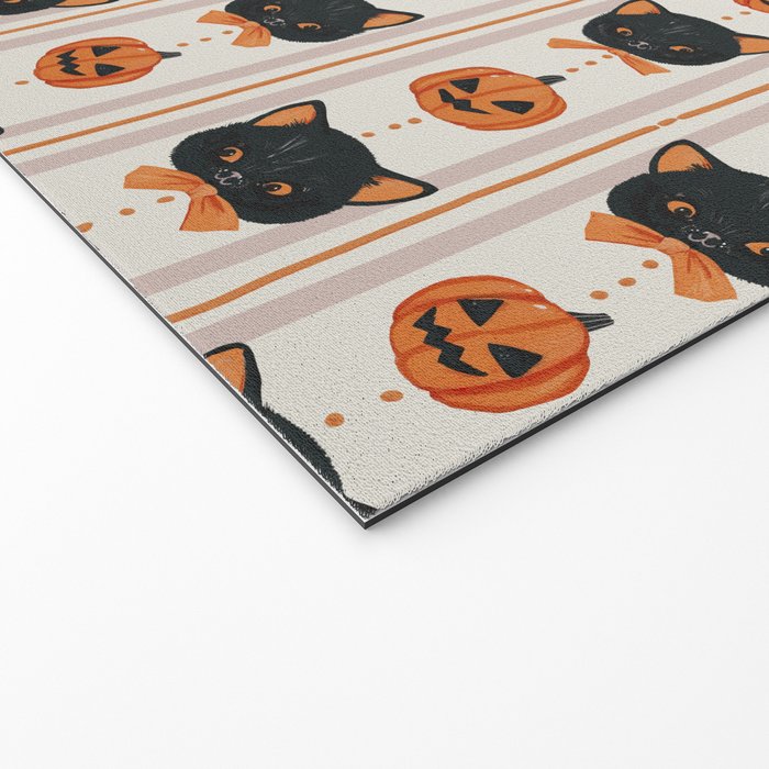 Vintage Halloween Kittens Welcome Mat Gallery Image 2